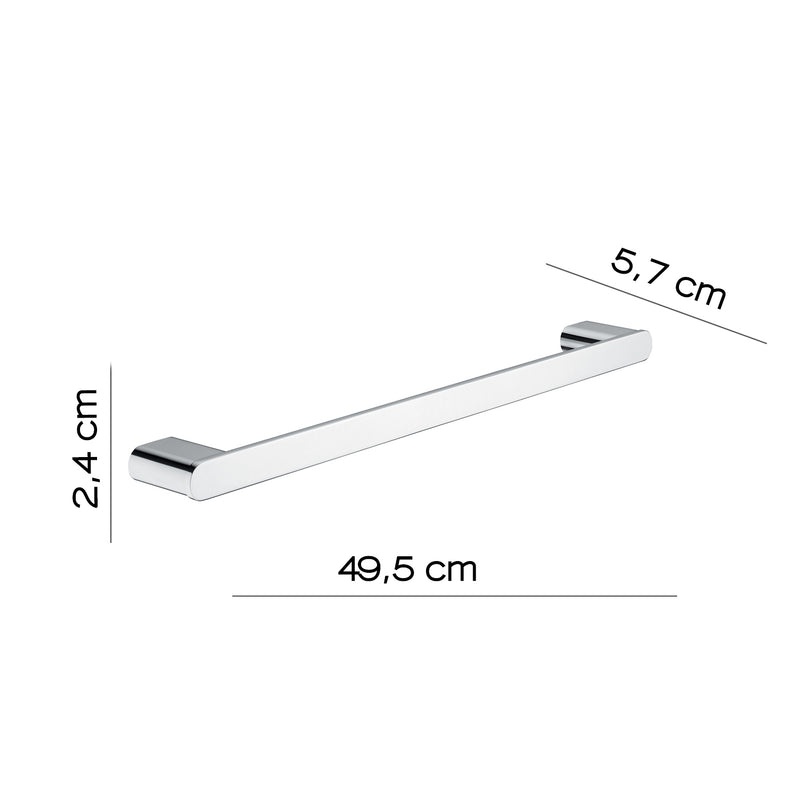 Portasalviette 50 cm a parete Gedy serie Azzorre - Cromato by CeramicStore | Lo specialista del tuo bagno
