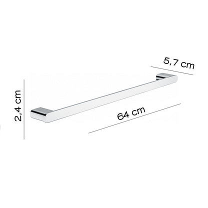 Portasalviette 65 cm a parete Gedy serie Azzorre - Cromato by CeramicStore | Lo specialista del tuo bagno