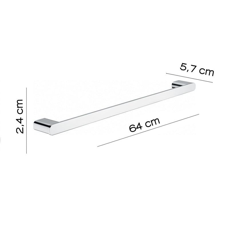 Portasalviette 65 cm a parete Gedy serie Azzorre - Cromato by CeramicStore | Lo specialista del tuo bagno