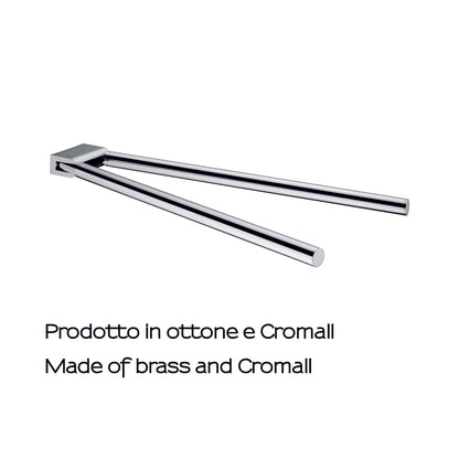 Portasalviette a snodo in ottone e Cromall Gedy serie Canarie - Cromato by CeramicStore | Lo specialista del tuo bagno