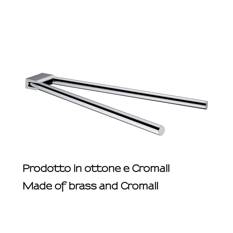 Portasalviette a snodo in ottone e Cromall Gedy serie Canarie - Cromato by CeramicStore | Lo specialista del tuo bagno
