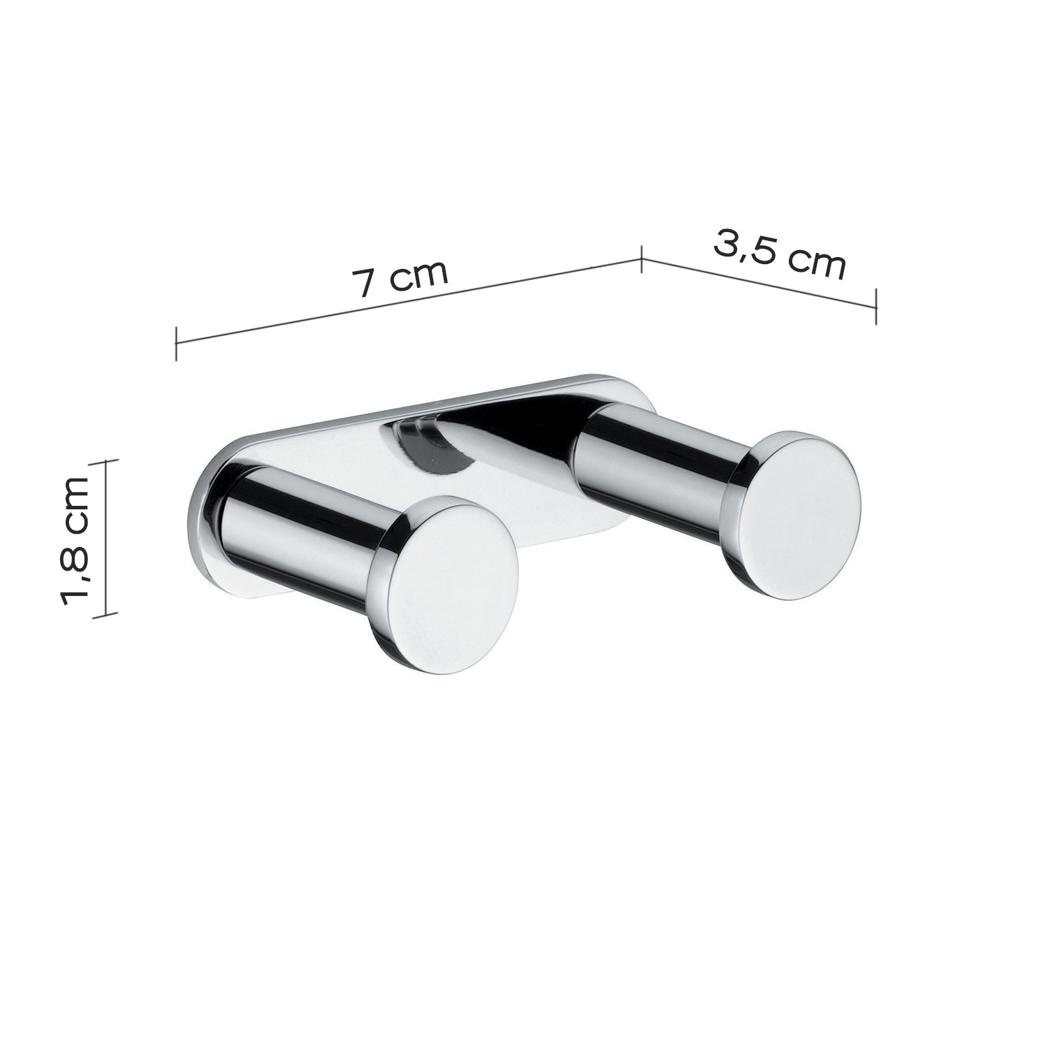 Appendiabiti doppio in ottone e Cromall Gedy serie Canarie - Cromato by CeramicStore | Lo specialista del tuo bagno