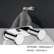 Appendiabiti doppio in ottone e Cromall Gedy serie Canarie - Cromato by CeramicStore | Lo specialista del tuo bagno