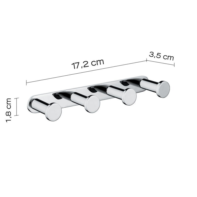 Appendiabiti multiplo in ottone e Cromall Gedy serie Canarie - Cromato by CeramicStore | Lo specialista del tuo bagno