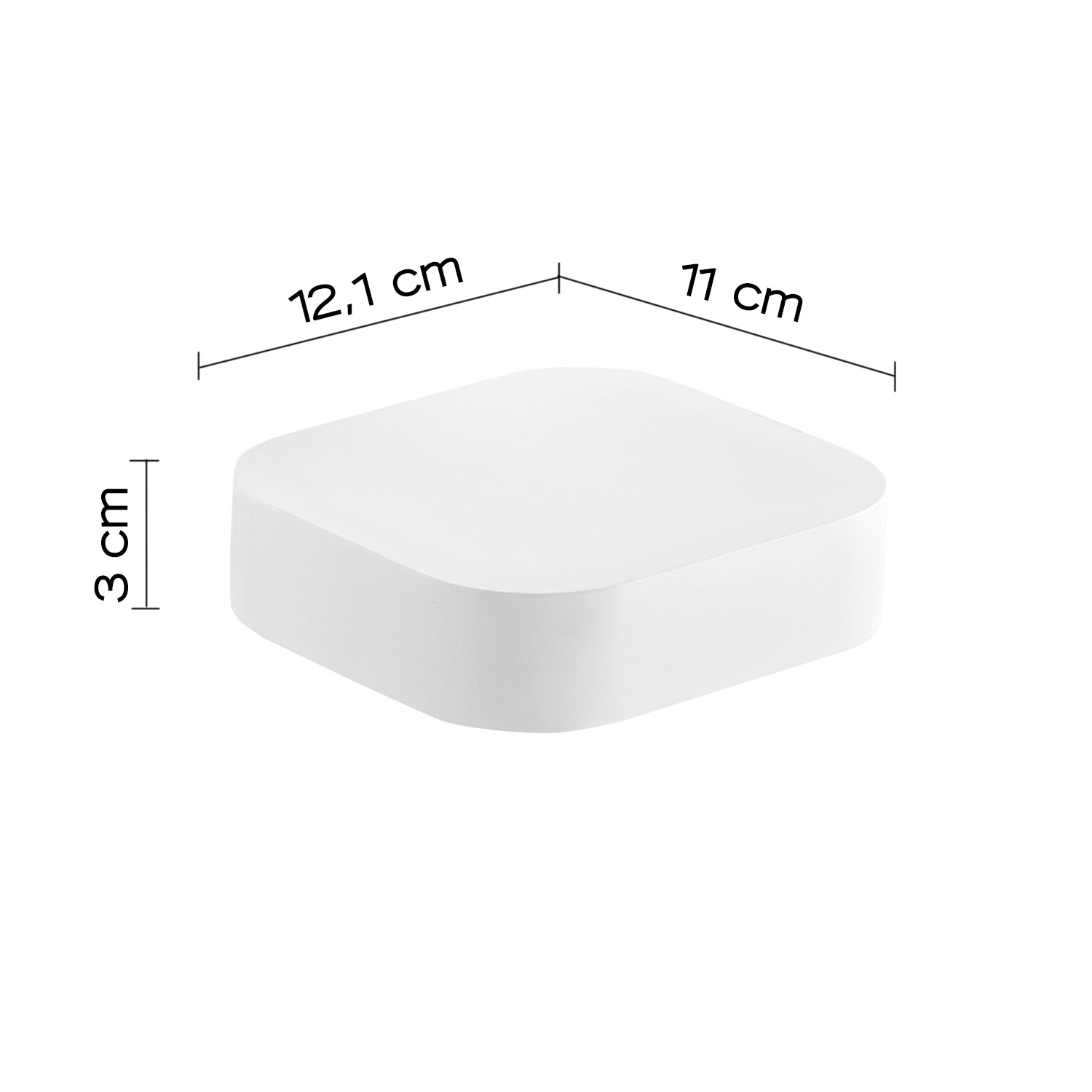 Portasapone inamovibile in Cromall Outline di Gedy - Bianco Matt by CeramicStore | Lo specialista del tuo bagno