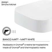 Portasapone inamovibile in Cromall Outline di Gedy - Bianco Matt by CeramicStore | Lo specialista del tuo bagno