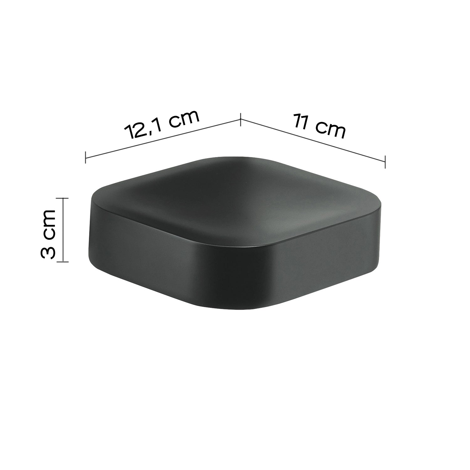 Portasapone inamovibile in Cromall Outline di Gedy - Nero Matt by CeramicStore | Lo specialista del tuo bagno
