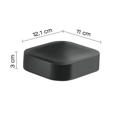 Portasapone inamovibile in Cromall Outline di Gedy - Nero Matt by CeramicStore | Lo specialista del tuo bagno