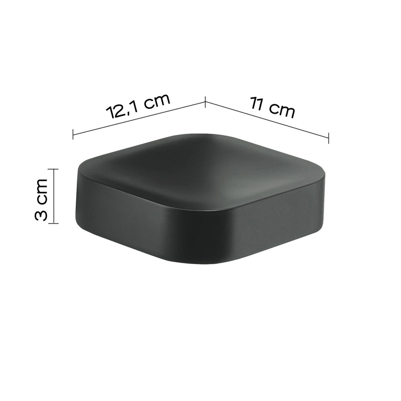 Portasapone inamovibile in Cromall Outline di Gedy - Nero Matt by CeramicStore | Lo specialista del tuo bagno