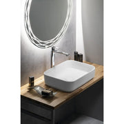 Lavabo d'appoggio rettangolare senza foro BathCore serie Infinity 50x36 color Bianco Opaco