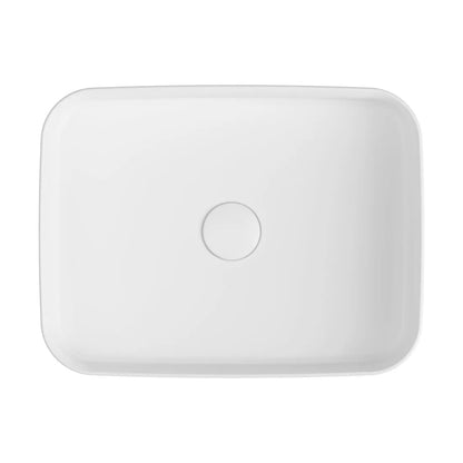 Lavabo d'appoggio rettangolare senza foro BathCore serie Infinity 50x36 color Bianco Opaco