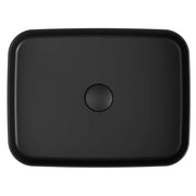 Lavabo d'appoggio rettangolare senza foro BathCore serie Infinity 50x36 color Nero Opaco