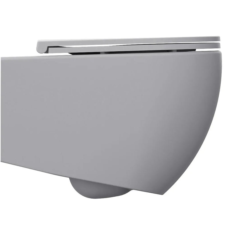 Copriwater Soft Close per vaso sospeso BathCore serie Infinity color Grigio Pietra Opaco