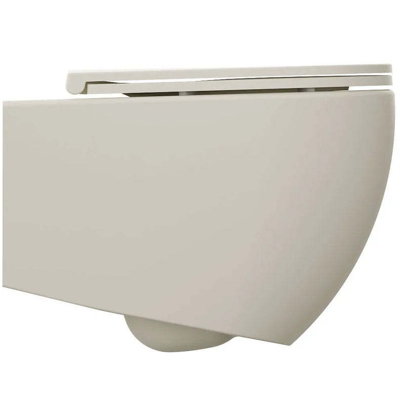 Sanitari sospesi Rimless con copriwater Soft Close BathCore serie Infinity 53x36