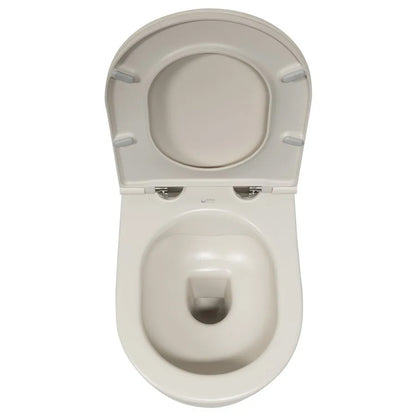 Sanitari sospesi Rimless con copriwater Soft Close BathCore serie Infinity 53x36