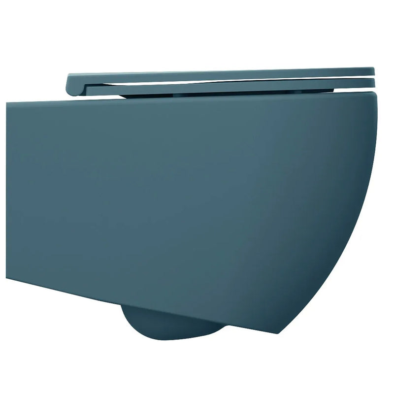 Copriwater Soft Close per vaso sospeso BathCore serie Infinity color Verde Petrolio Opaco