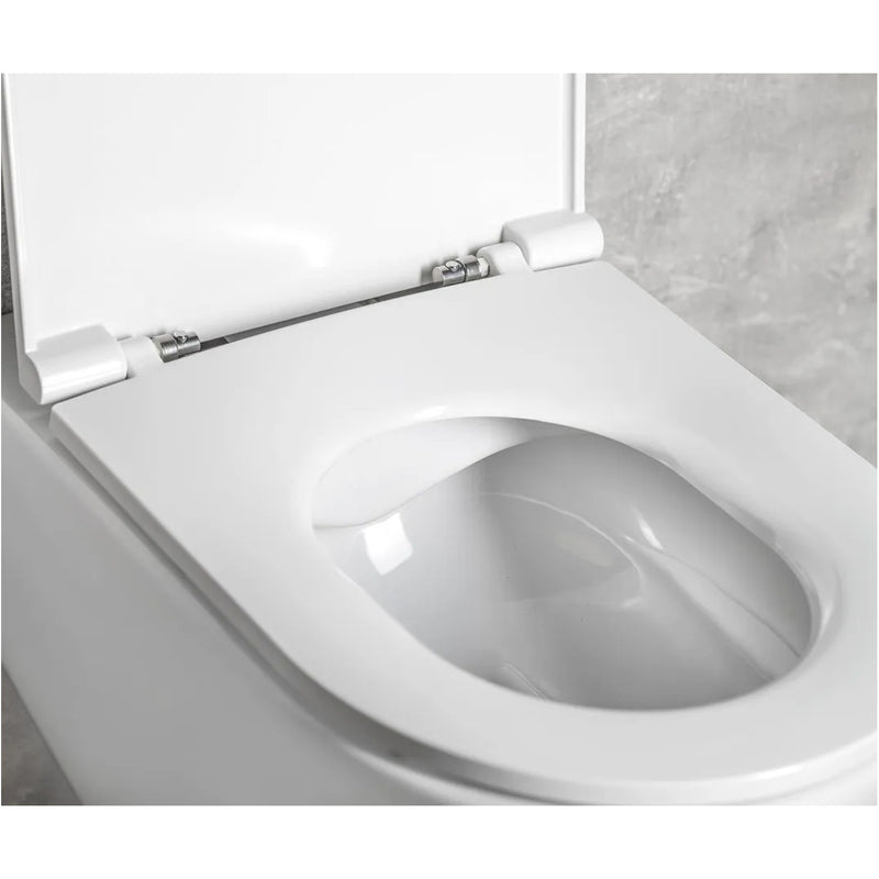 Copriwater Soft Close per vaso sospeso BathCore serie Infinity color Bianco Lucido