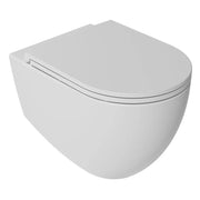 Sanitari sospesi Rimless con copriwater Soft Close BathCore serie Infinity 53x36