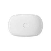 Lavabo da appoggio ovale in ceramica bianco lucido BathCore serie Infinity cm 55x36
