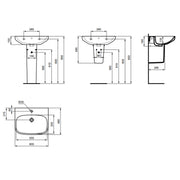Lavabo sospeso Ideal Standard modello I.life A 60x48 cm by CeramicStore | Lo specialista del tuo bagno