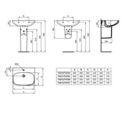 Lavabo sospeso Ideal Standard modello I.life A 50x44 cm by CeramicStore | Lo specialista del tuo bagno