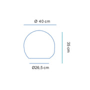 Lampada da tavolo modello Buly a luce fredda diametro 40 cm - Bianco by CeramicStore | Lo specialista del tuo bagno