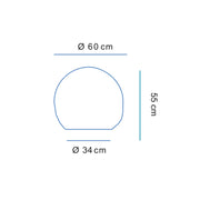 Lampada da tavolo modello Buly a luce fredda diametro 60 cm - Bianco by CeramicStore | Lo specialista del tuo bagno