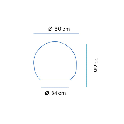 Lampada da tavolo modello Buly a luce fredda diametro 60 cm - Bianco by CeramicStore | Lo specialista del tuo bagno