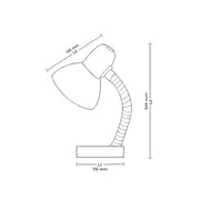 Lampada da scrittoio modello Charleston con braccio orientabile - Nero by CeramicStore | Lo specialista del tuo bagno