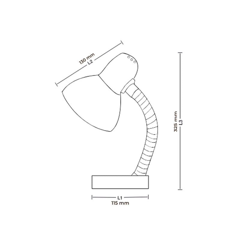 Lampada da scrittoio modello Charleston con braccio orientabile - Nero by CeramicStore | Lo specialista del tuo bagno