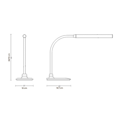Lampada a Led con braccio regolabile modello Slim - Nero by CeramicStore | Lo specialista del tuo bagno