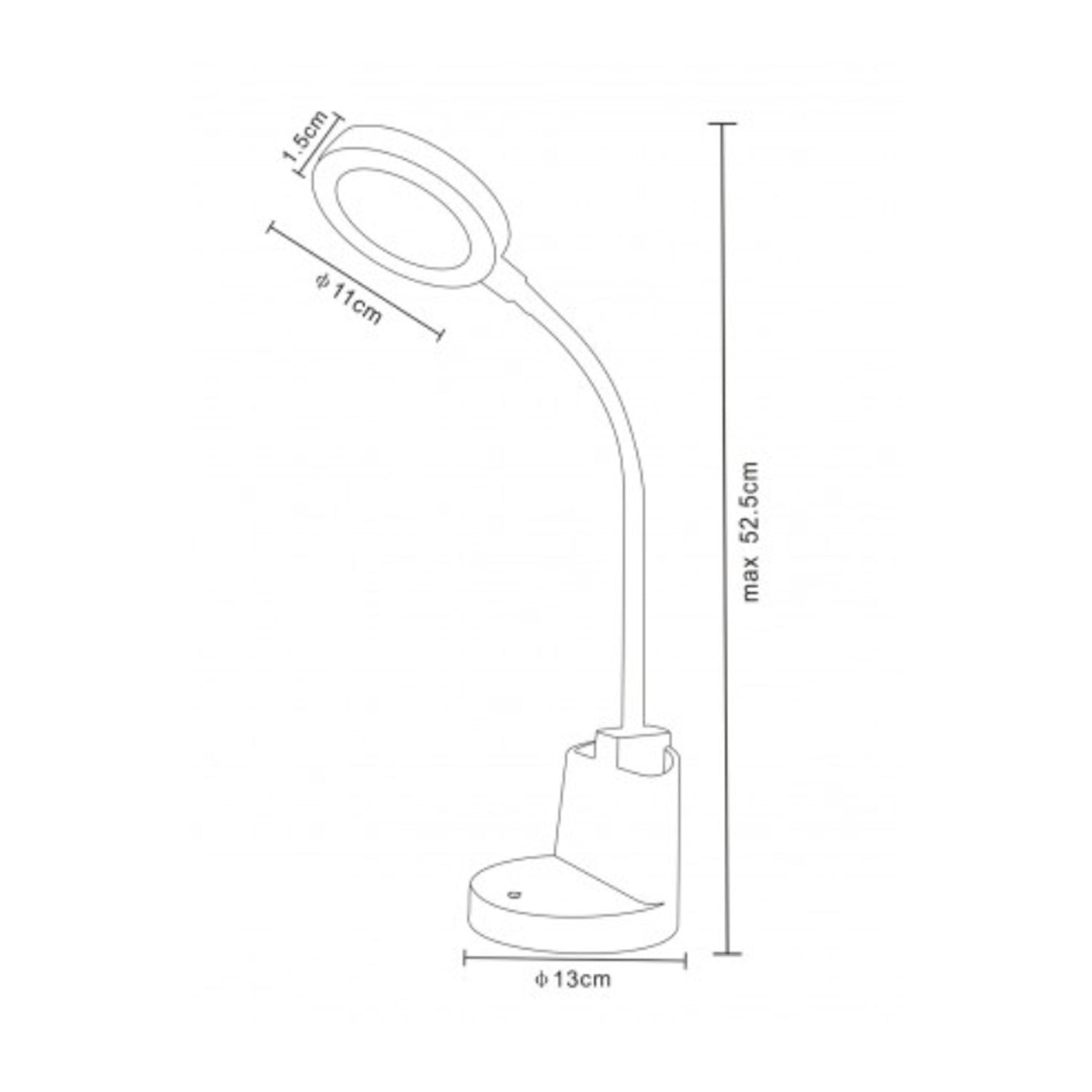 Lampada a Led con braccio regolabile e portapenne integrato - Bianco by CeramicStore | Lo specialista del tuo bagno