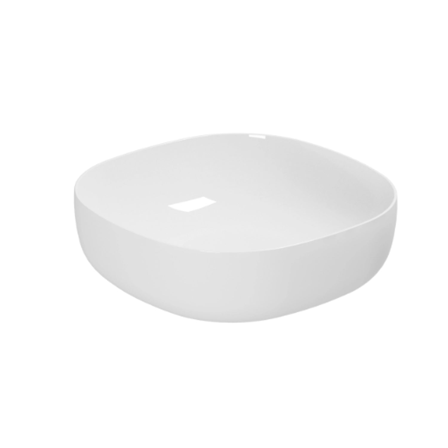 Lavabo da appoggio Azzurra Elegance Zip 45x45 cm senza foro - Bianco lucido