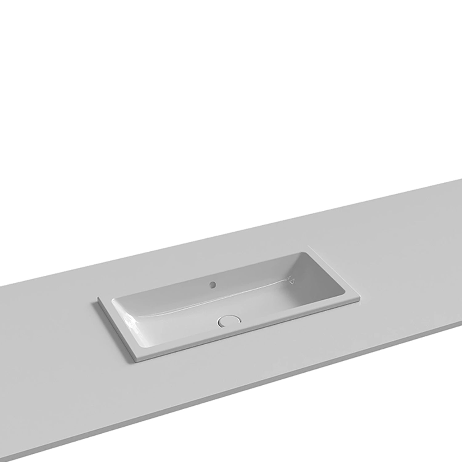 Lavabo ad incasso Azzurra Built-in Dual 80x37 cm con foro troppopieno - Bianco lucido by CeramicStore | Lo specialista del tuo bagno