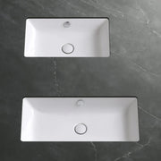 Lavabo sottopiano Azzurra Built-in Dual 60x37 cm con foro troppopieno - Bianco lucido by CeramicStore | Lo specialista del tuo bagno