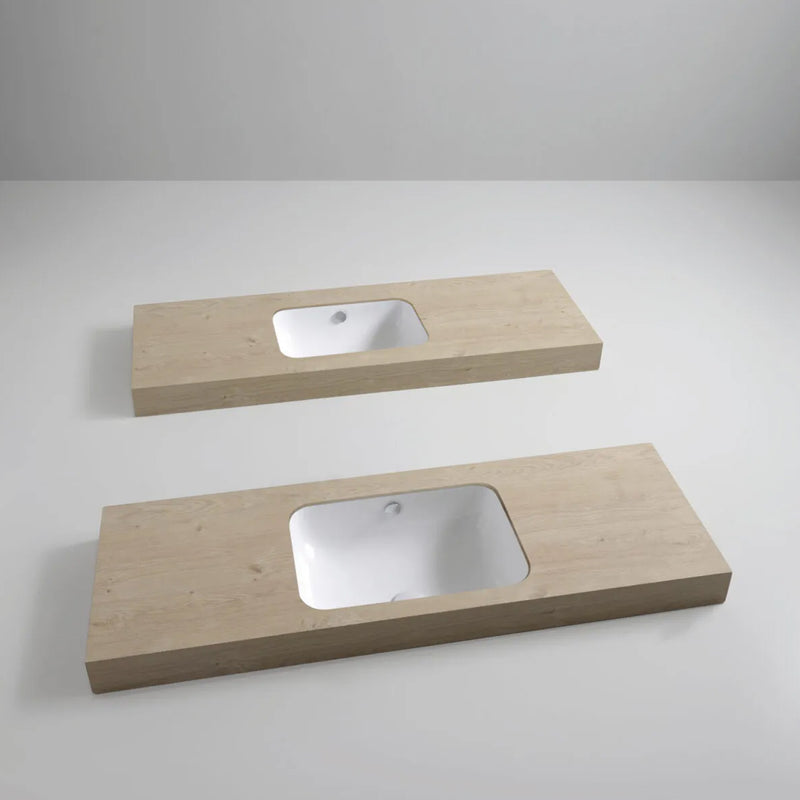 Lavabo sottopiano Azzurra Built-in Under 55x38 cm con foro troppopieno - Bianco lucido by CeramicStore | Lo specialista del tuo bagno