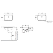 Lavabo sottopiano Azzurra Built-in Under 55x38 cm con foro troppopieno - Bianco lucido by CeramicStore | Lo specialista del tuo bagno
