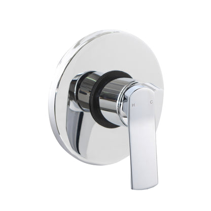 Kit doccia con incasso a una via e soffione tondo 200 mm in ottone cromato Lumix by CeramicStore | Lo specialista del tuo bagno