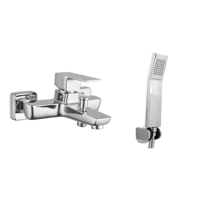 Composizione di miscelatori per lavabo alto, bidet e vasca Nix in ottone cromato by CeramicStore | Lo specialista del tuo bagno