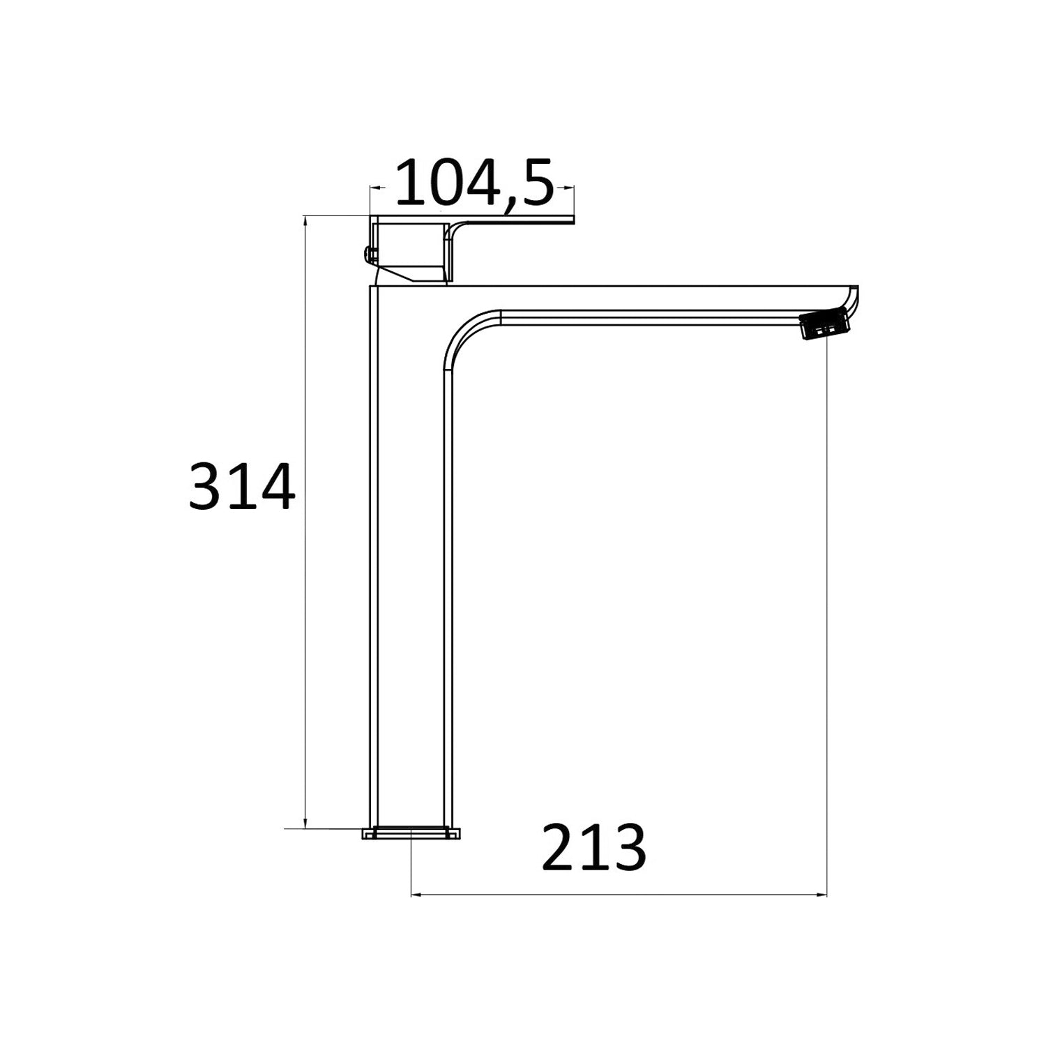 Composizione di miscelatori per lavabo alto, bidet e vasca Nix in ottone cromato by CeramicStore | Lo specialista del tuo bagno
