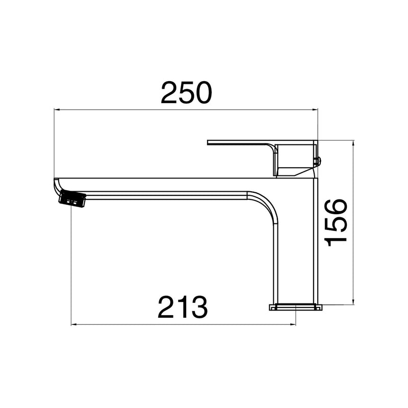 Composizione di miscelatori per lavabo prolungato, bidet e doccia a una via Nix in ottone cromato by CeramicStore | Lo specialista del tuo bagno