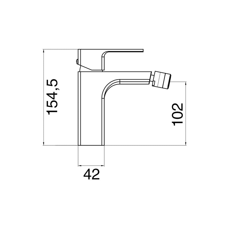 Composizione di miscelatori per lavabo prolungato, bidet e doccia incasso due vie Nix in ottone cromato by CeramicStore | Lo specialista del tuo bagno