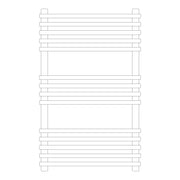 Termoarredo idraulico modello Trapani di Lazzarini 800x500 dritto - Bianco by CeramicStore | Lo specialista del tuo bagno