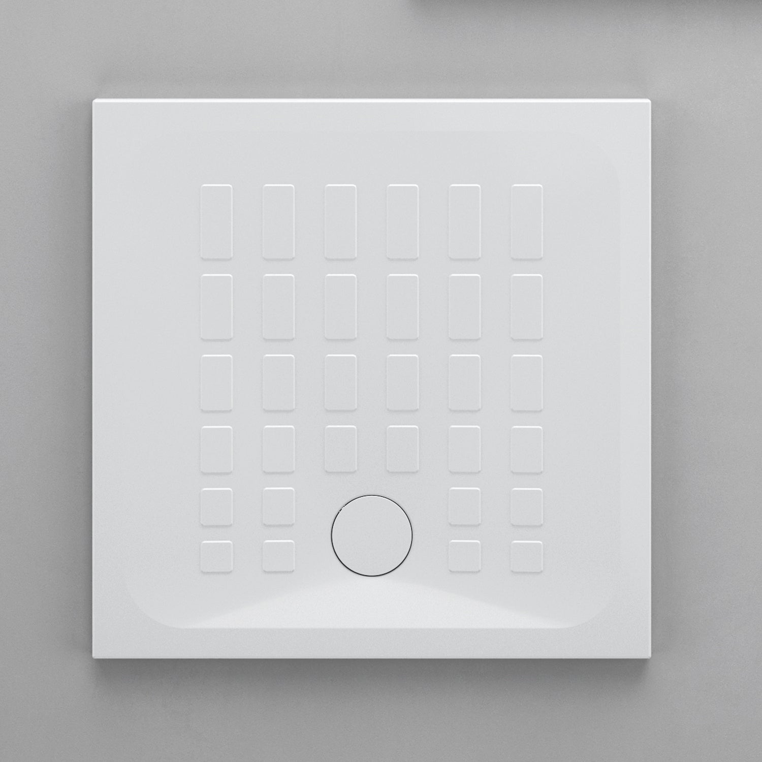 Piatto doccia antiscivolo ceramica bianca lucida Cube 80x80 altezza 4 cm by CeramicStore | Lo specialista del tuo bagno