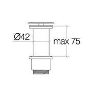 Piletta a scarico libero ultrapiatta 1''1/4'' con sistema click clack in ottone cromato regolabile cm 0-7,5 Lineabeta by CeramicStore | Lo specialista del tuo bagno