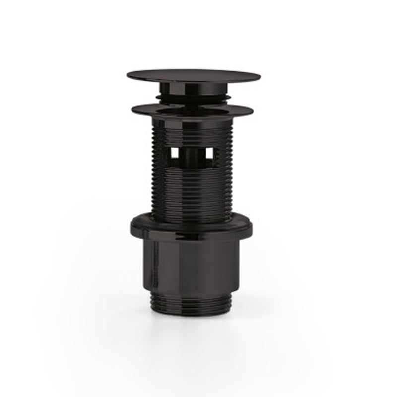 Piletta con troppopieno 1''1/4'' sistema click clack in ottone verniciato nero regolabile cm 3-5 Lineabeta by CeramicStore | Lo specialista del tuo bagno