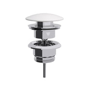 Piletta click clack regolabile cm 0-8 in ottone con tappo in ceramica bianca Lineabeta by CeramicStore | Lo specialista del tuo bagno
