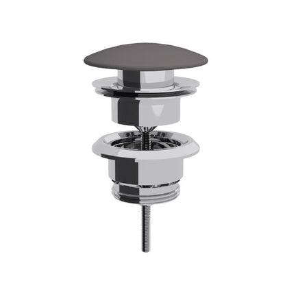 Piletta click clack regolabile cm 0-8 in ottone con tappo in ceramica antracite Lineabeta by CeramicStore | Lo specialista del tuo bagno