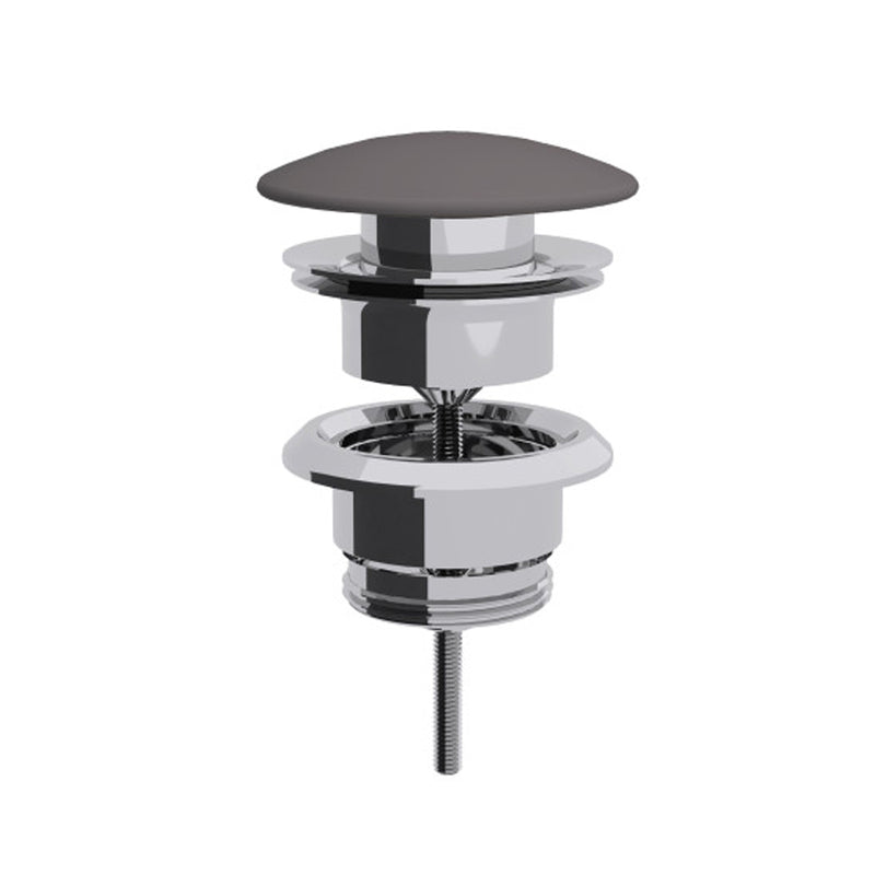 Piletta click clack regolabile cm 0-8 in ottone con tappo in ceramica antracite Lineabeta by CeramicStore | Lo specialista del tuo bagno
