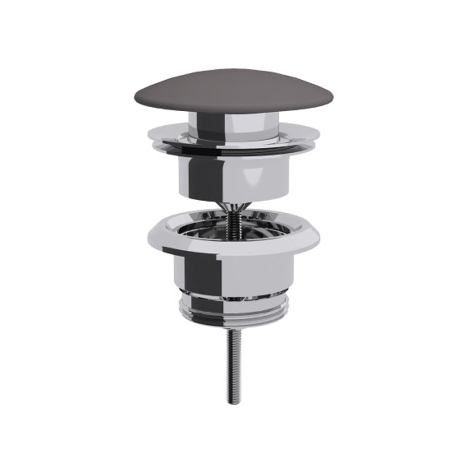 Piletta click clack regolabile cm 0-8 in ottone con tappo in ceramica antracite Lineabeta by CeramicStore | Lo specialista del tuo bagno
